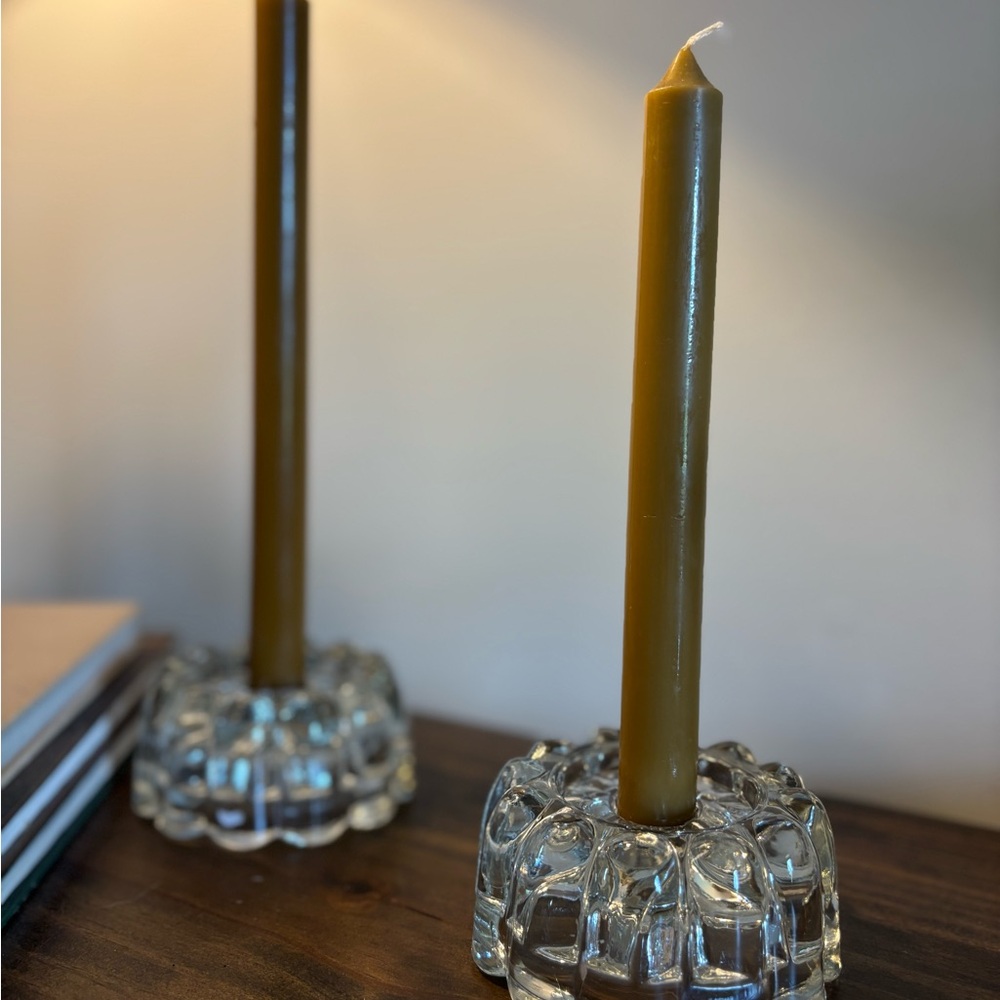 Princess House Crystal Candle Holders Set